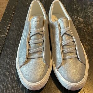 Never Worn Keds silver SlipOn loafers